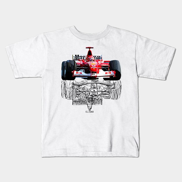 GOAT Race Car Kids T-Shirt by Worldengine